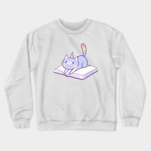 There is a Caticorn on my book! Crewneck Sweatshirt